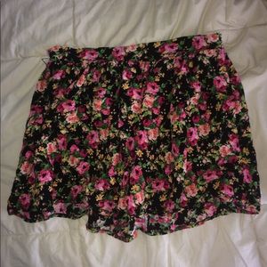 FLORAL SKATER SKIRT, WET SEAL